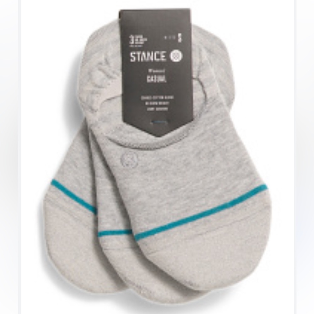 Stance No Show Gray and Blue Casual Socks with Comfort Bands - Picture 2 of 7